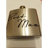 Amore Stainless Steel Silver 5oz Hip Flask - Best Man