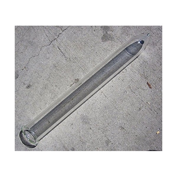 Extraction Proz 50-EXT-16 Glass Extractor Extraction Filter Tube 16" Long 50mm Diameter Clear with Stainless Steel Clamp