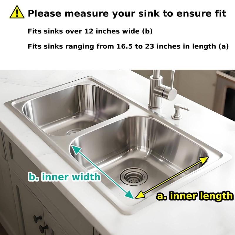 AIDERLY Dish Drying Rack in Sink Expandable Stainless Steel Kitchen