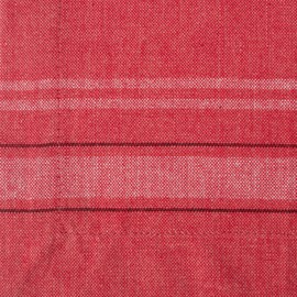 DII French Stripe Placemat for Dinner Parties (Set of 6), Red Chambray