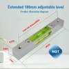High precision aluminum alloy metal adjustable level bubble small square