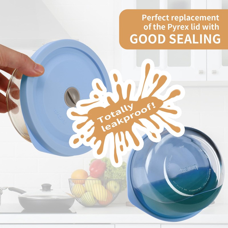 Replacement Lids for Pyrex 7201-PC 4 Cup, Silicone Round Storage
