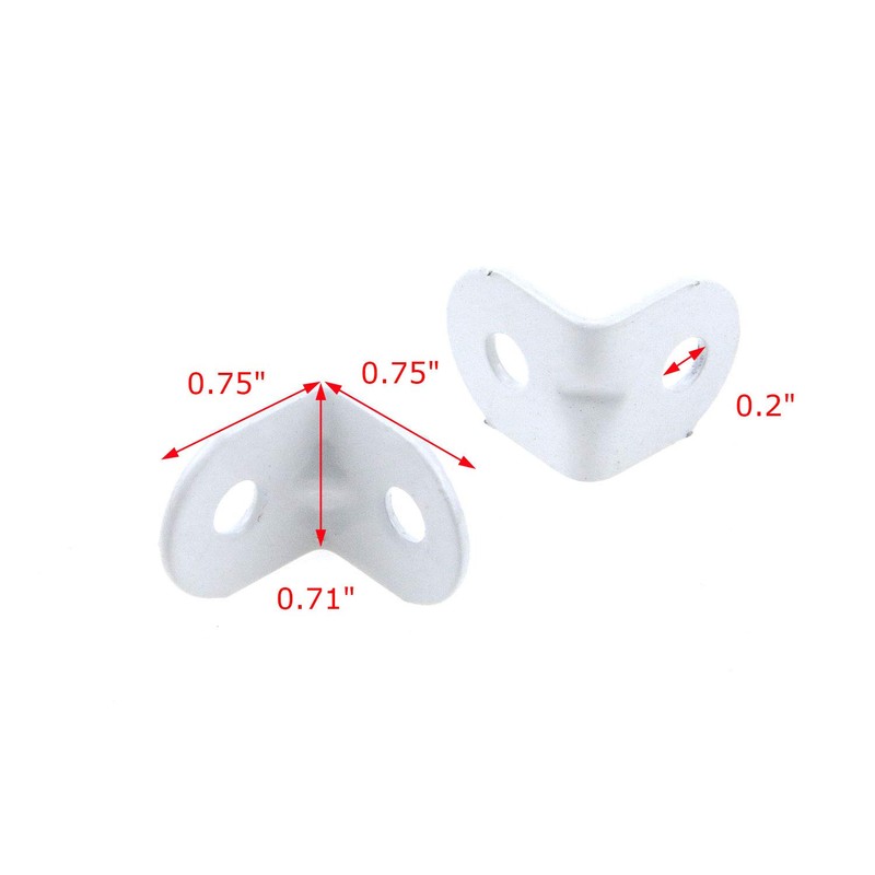 Coshar 20pcs Iron L Bracket Joint Right Angle Bracket Heavy