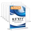 12 Pack Acrylic Sign Holder 8.5 x 11, Double-Sided Clear