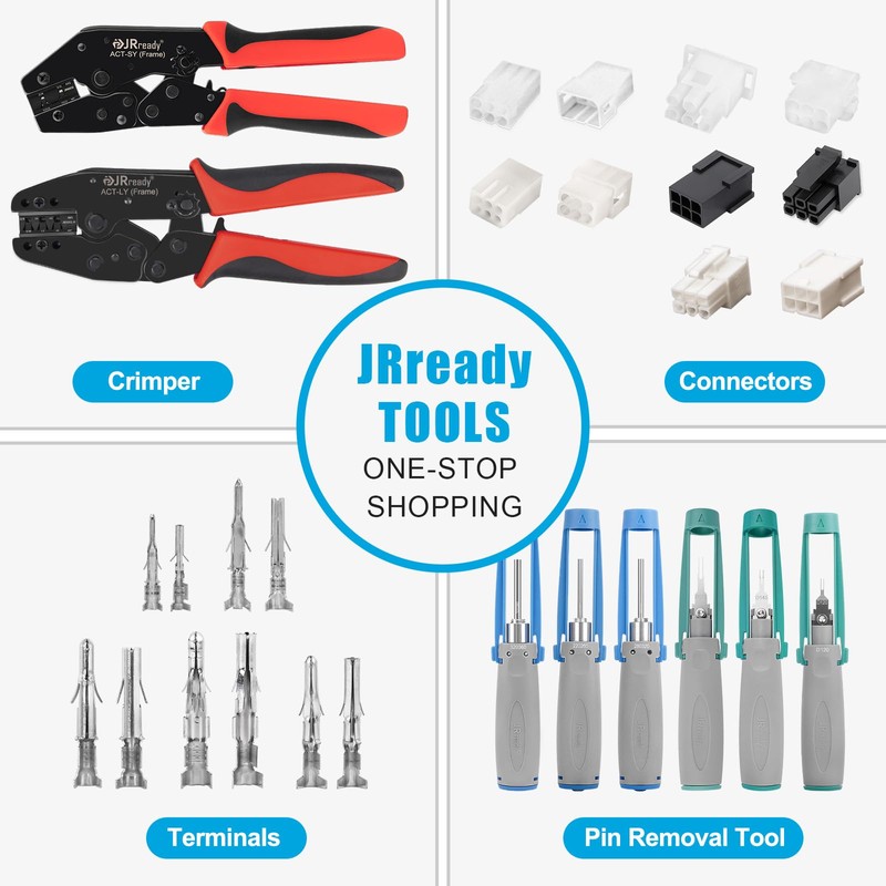 JRready ST6528 Terminal Removal Tool Pins Connector Kit Wire Crimp