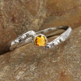 Citrin Edelstein Bandring 925 Sterling Silber Bandring Herren und Damen Bandring Alle Größen Schmuck CRG1077AI9_(55 (17.5))