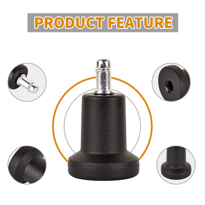 Carkio High Profile Bell Glides Replacement, 5 PCS 7/16" x7/8"(11x22mm)