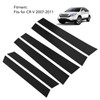 6 Pcs Side Door Window Cover Glossy Black Pillar Post