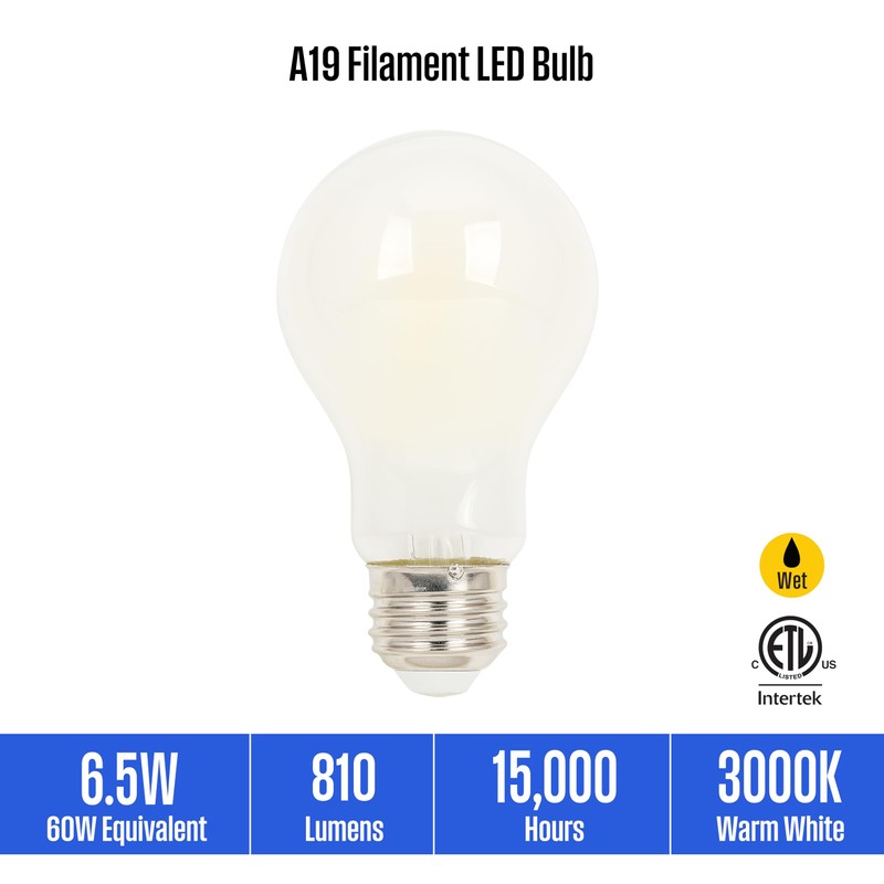 Westinghouse Lighting 5326000 6.5 Watt (60 Watt Equivalent) A19 Dimmable
