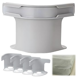 KAIYAYA Pack of 4 Fitted Sheet Holder, Bed Sheet Holder with Closure Strips, Mattress Holder to Prevent Slipping, Durable Bed Sheet Tensioner, Bed Sheet Corner Lock for All Mattress Sizes (Grey)