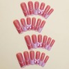 MISUD Press on Nails Long Square Fake Nails Glossy Glue