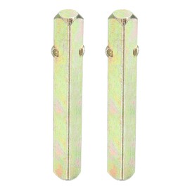 MECCANIXITY Square Door Knob Spindle 80x8mm, 2 Pack Spare Door Handle Spindle Bar Replacement Carbon Steel for Most Mortise Type Door Knobs Vintage Door Control System, Gold