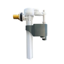 WRAS Side Entry Toilet Fill Valve with 1/2" Brass Threads, Cistern Fill Valve with Air Gap Design & Adjustable Float. Side Entry Toilet Float with Compact Design for High & Low Pressure