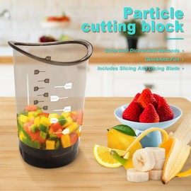 Cup Slicer | Strawberry Slicer | Egg Slicer | Slicer-Salad chopper, Quick & Easy Manual Fruit Chopping Processor Kitchen Gadget with Slicing & Dicing Blades