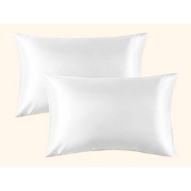 Classic Modal Satin Pillow Covers (Set of 2) White King (51x92 cm)