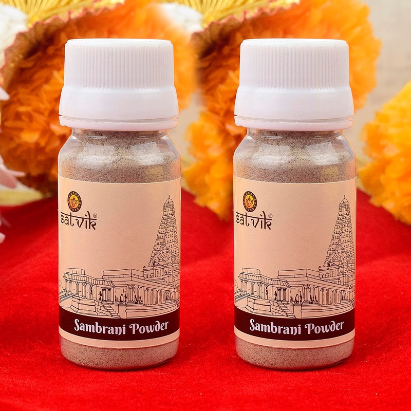 SATVIK Pure Sambrani Powder for Pooja – 30g | Premium