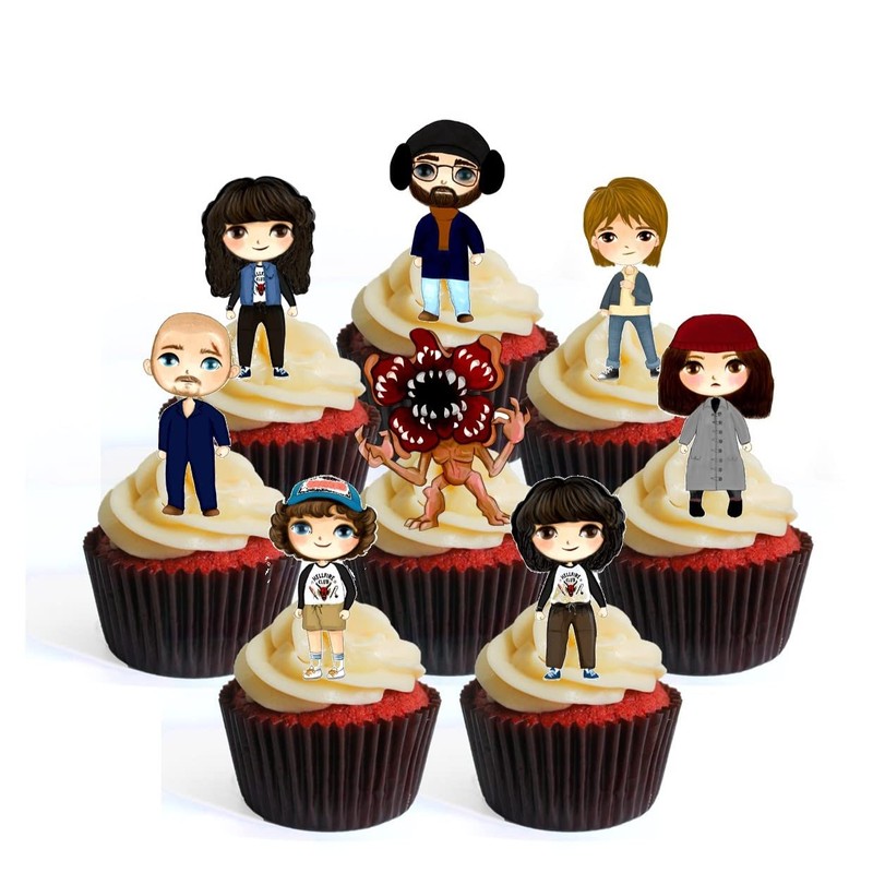 30 Childrens Edible Cupcake Toppers - 16 Characters
