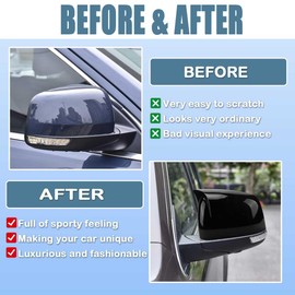 XITER - Tapa lateral para espejo retrovisor lateral para Durango 2011-2024/Grand cherokee 2011-2021, color negro brillante