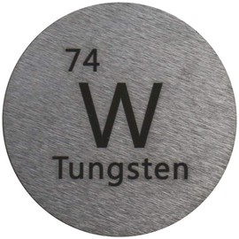 Tungsten (W) 24.26mm Metal Disc 99.95% Pure for Collection or Experiments
