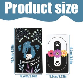 LQIOACU The Blooming Cat Tarot Cards, Tarot Cards, Tarot Deck, Pack of 1