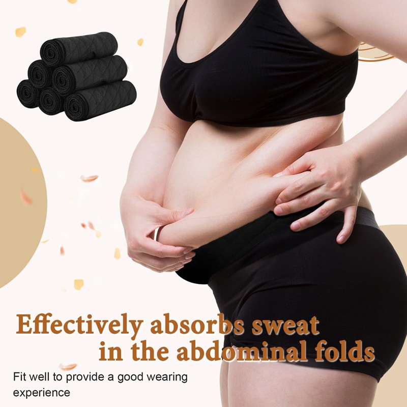 Wesnoy 6 Pcs Cotton Tummy Liners for Sweat Rash Under