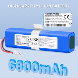 TZRONG Vacuum Battery for Proscenic M7 Pro M8 Pro M7 Max, for Viomi S9 D800, for Uoni V980 Max V980 Plus, for UONI S1 V980, for Roidmi Eve Plus, for Lydsto R1, for Lenovo LR1, for Coredy L900 L900W