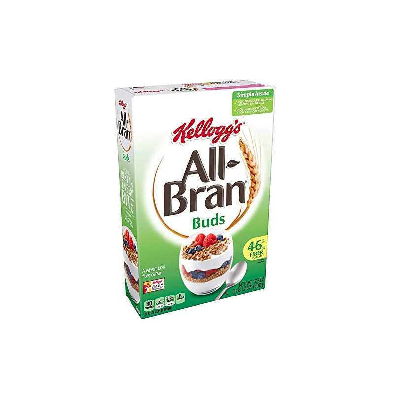 All-Bran Buds, Breakfast Cereal, Wheat Bran, Excellent Source of Fiber,