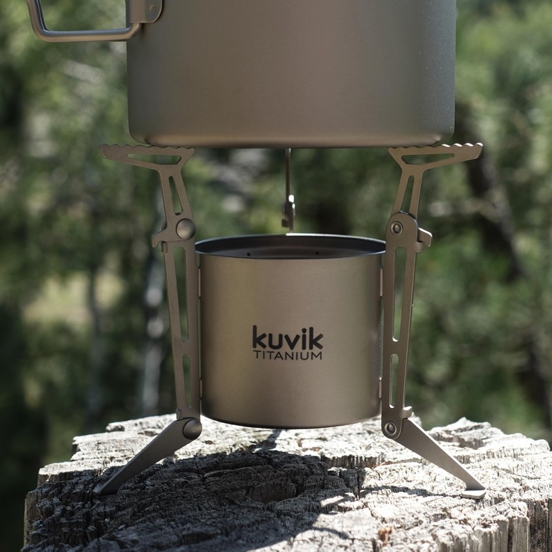 Kuvik Titanium Alcohol Stove with Stand