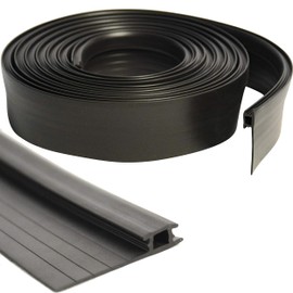 96" Long Black Vinyl Adjustable Width Bug Strip - Screen Door Bug Seal Strip & Draft Stopper - Draft & Insect Blocker Seal Strip for Windows, Door & Patio - Weather Stripping Strip