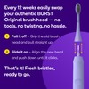 BURST Genuine Replacement Heads for Original Sonic Electric Toothbrush (Lavender/3