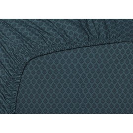 PiP Studio Percale Fitted Sheet Thousand Leaves Colour Dark Blue Size 100 x 200 HH: 25