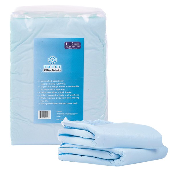 TREST Elite Briefs for Men and Women, Overnight Diapers for