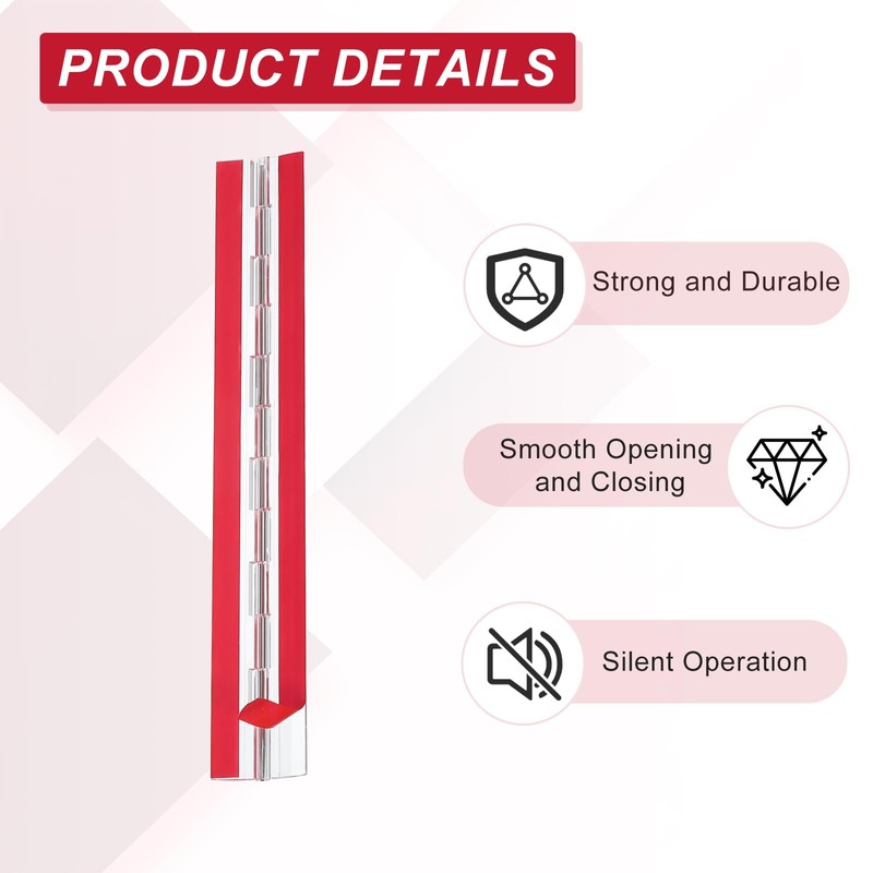 MECCANIXITY Small Acrylic Hinges 300 x 45 mm Self-Adhesive with