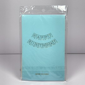 Unbranded Happy Birthday English Dovetail Flag Banner Light  Baby Sky Blue Party Supplies