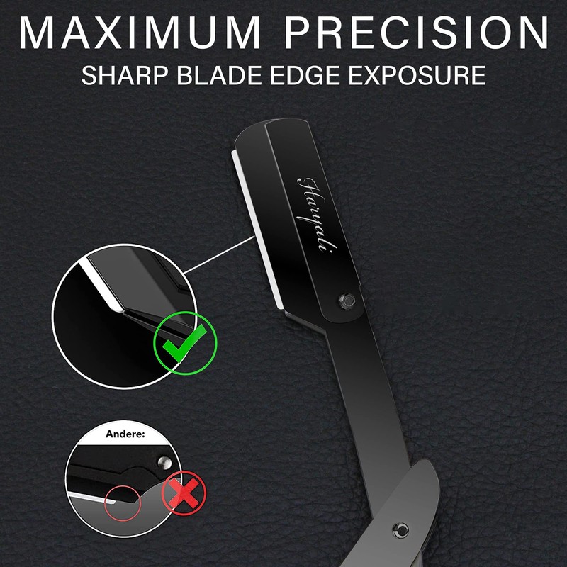 Haryali London Cut Throat Razor– Straight Razor Stainless Steel Single