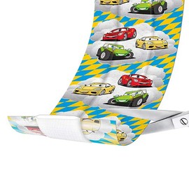 Lifemed - 5 Wound Plasters Total 0.5 m x 6 cm to Cut Yourself with Kids-Like Car Motifs - in Economical and Practical Pack of 4