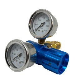 Preece Precision High Performance Compact Aluminum Argon Regulator 0-400PSI, High Flow Capacity of 45CFM