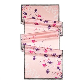 SHIROUYU 100% Mulberry Silk Scarf 70'' X 21'' Long Satin Scarf Fashion Designer Scarf Lightweight Wraps with Gift Packed