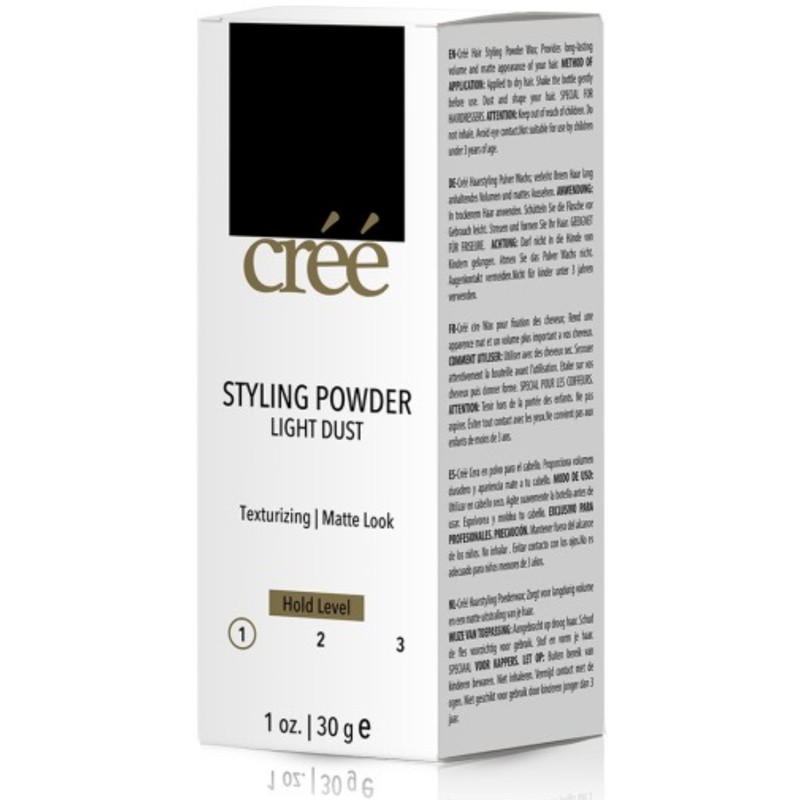 Cree Styling Powder Light Dust- Natural Matte Hairstyle, Texturising and