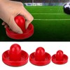 plplaaoo Pack of 2 Air Hockey Pushers and 4 Red
