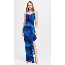 Rendoll Women's Nadine Dress, Blue Print, 4