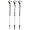 Danse Jupe 3 Pcs Big Crystal Diamond Pens,Bling Metal Ballpoint