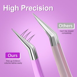 MORGLES Straight&Curved Lash Tweezers for Eyelash Extensions, 5pcs Eyelash Tweezers for False Lashes, Precision Tweezers for Crafting Lash Applicator Tool for Girls Women Beginners