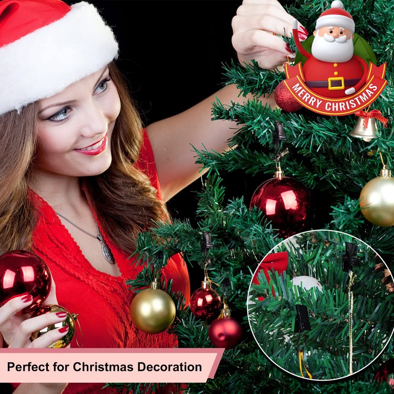 Coideal Small Curtain Clips Hooks - 100 Pack Black Stainless