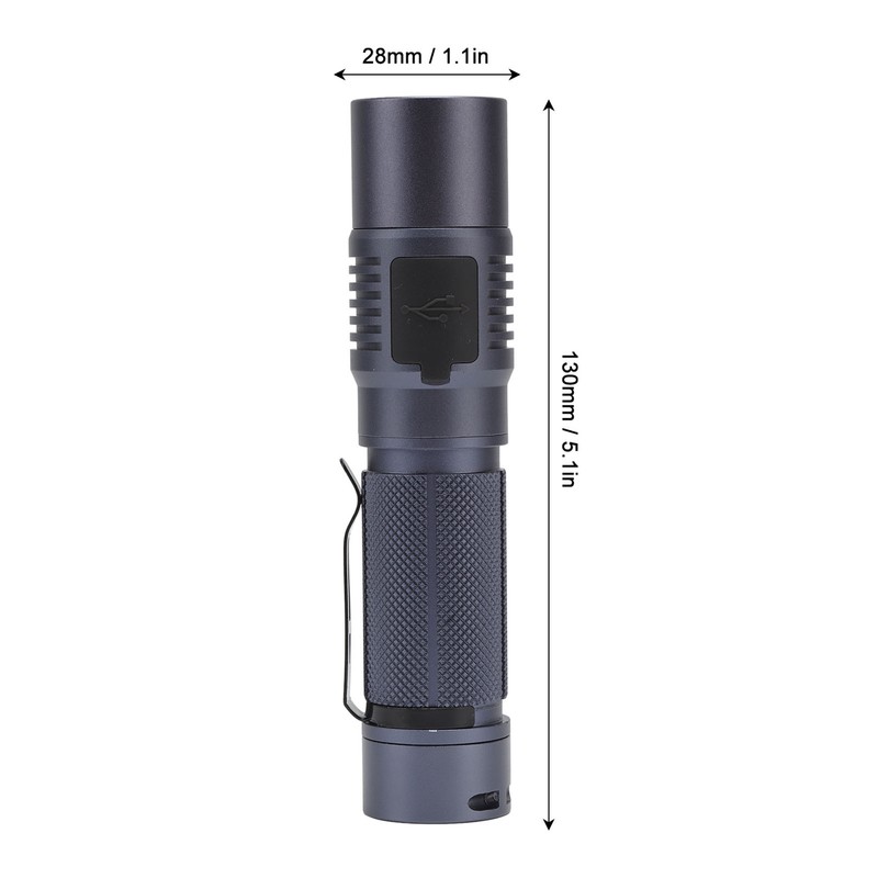 Super Bright Flashlight IPX7 Waterproof White Light Portable Rechargeable Flashlight