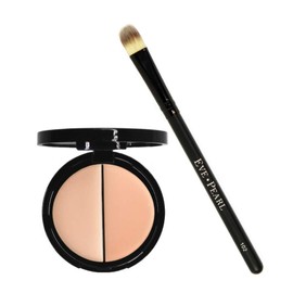 EVE PEARL Dual Salmon Concealer And 102 Concealer Brush Full Coverage Under Brighten Eye Concealer Brush Set Makeup Kit (Light)