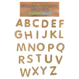 LEAPING LEARNING Wooden Letters Small Alphabet Magnets for Kids Supplies, Learning Must-Haves for Home/Classroom Use, Magnets for Refrigerator & School Board, Toys for Kids 3+