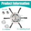 JAMSSOW 2 Pcs Steel Wire Grass Trimmer Head, 6 inchs
