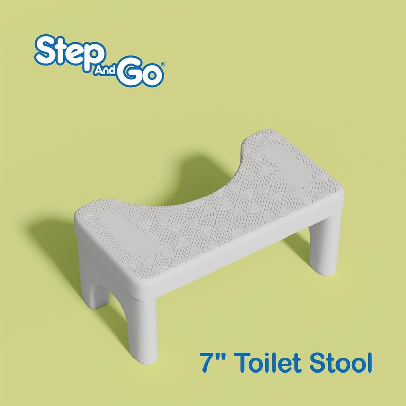 Step and Go Toilet Stool for Bathroom, Potty Poop Squat