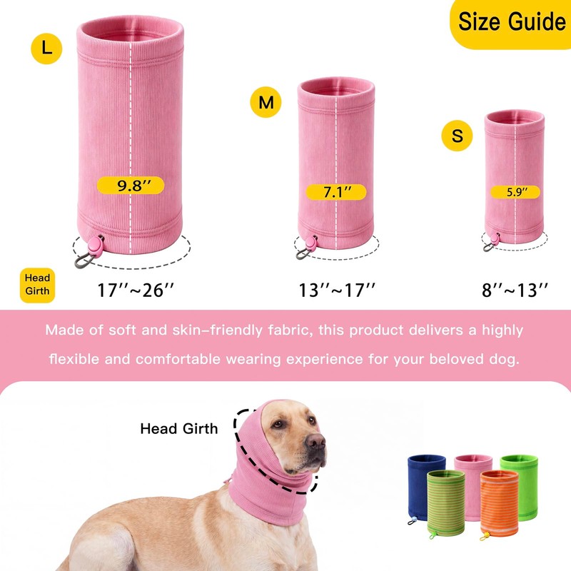 Dog Calming Hoodie, Noise Reduction Ear Cover for Anxiety Relief,
